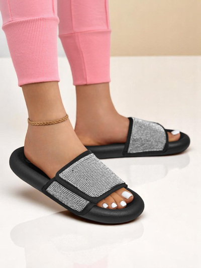 Royalfashion Dámské pantofle na ploché podrážce Sparkle Step