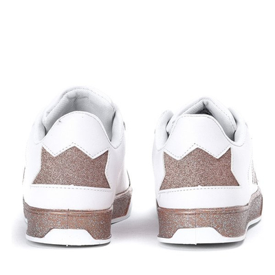 Biało - różowe tenisówki z gwiazdką Estrella - Obuwie