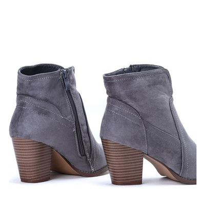 Szare botki na słupku Alayah - Obuwie