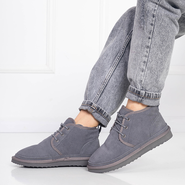 Сірі жіночі утеплені черевики Miusho