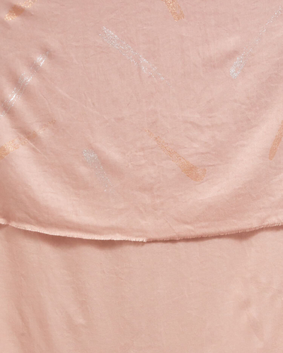 Royalfashion Рожевий жіночий тонкий шарф з блискітками