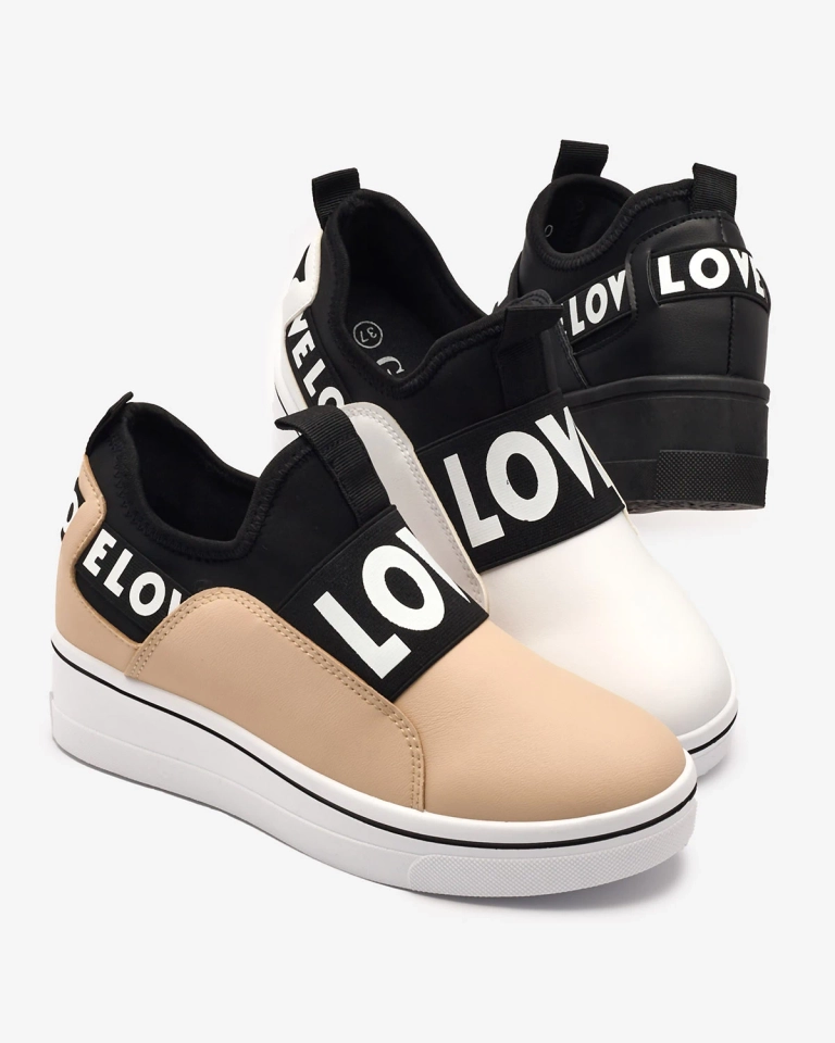 Světle hnědá dámská nazouvací sportovní obuv se skrytou kotvou Dasesa- Footwear