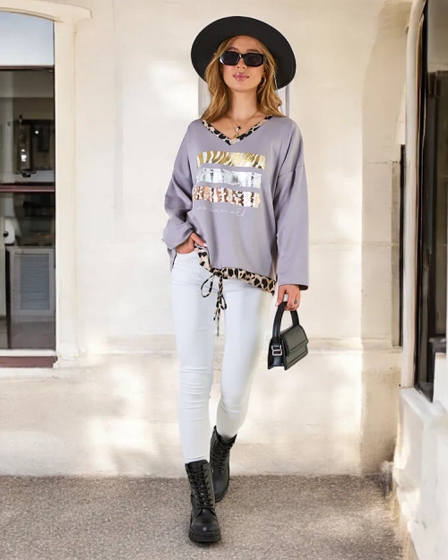 Блузка з принтом Royalfashion