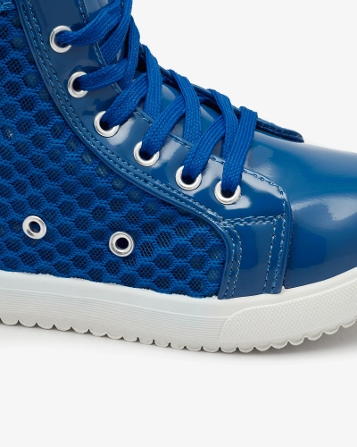 Modré dívčí vysoké tenisky Borris- Footwear