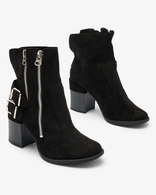 Чоботи Royalfashion жіночі чорні з декором Feirrgo