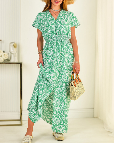 Жіноча квіткова міді-сукня Royalfashion