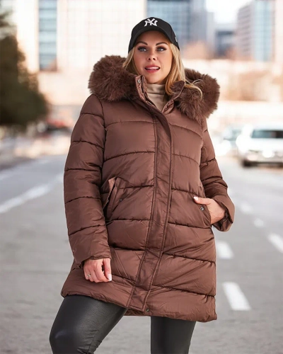 Жіноча стьобана зимова куртка Royalfashion