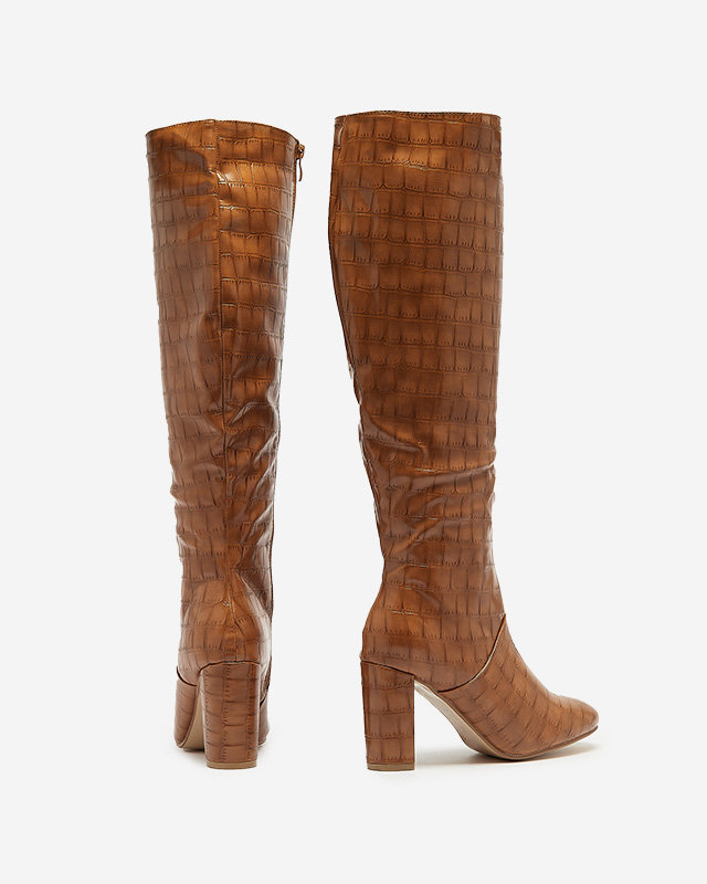 Dámské kozačky Mastiu ve velbloudí barvě - Obuv