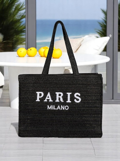 Royalfashion Велика жіноча солом'яна сумка Paris Milano Large