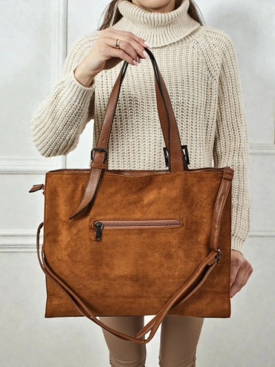 Dámská shopper kabelka eko semišová Daverna