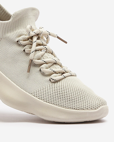 Бежеві жіночі сліпони на шнурівці Oteva - Взуття