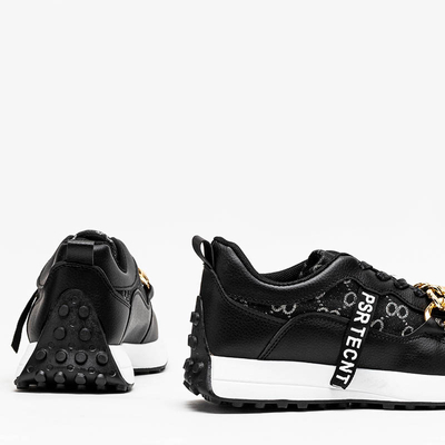 Dámské černé tenisky s potiskem Philly-Footwear