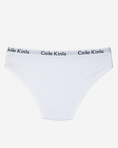 Dámské bílé bavlněné kalhotky se sportovní gumou - Spodní prádlo