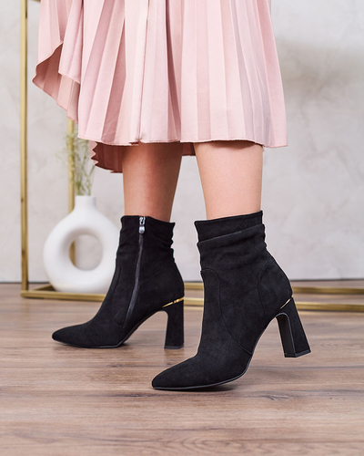 Royalfashion Černé dámské kozačky na jehle Aharha