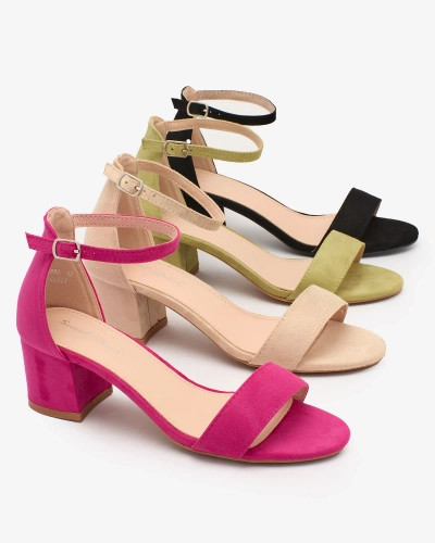 Royalfashion Černé dámské sandály na nízkém jehlovém podpatku Mesteri