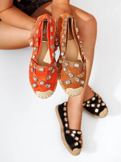 Чорні жіночі еспадрильї з прикрасами Wamba