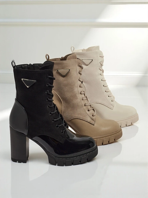 Жіночі ботильйони еко замшеві на підборах-стовпчику Event Bramble