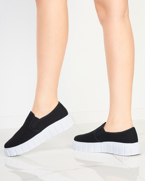 Чорні жіночі сліпони на масивній підошві Tenri