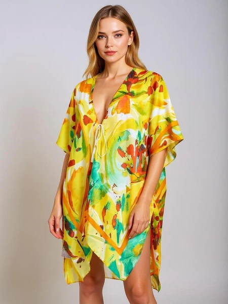 Royalfashion Pareo - Dámské letní plážové pareo/ tunika se vzorovaným designem Wild Coast