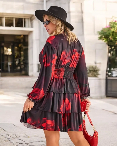 Dámské koleno-délka šaty Royalfashion s potiskem