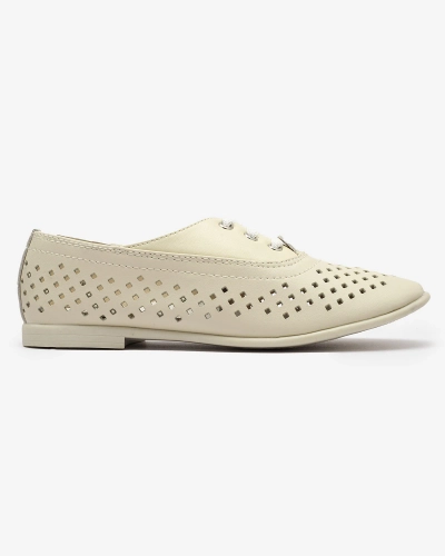 Бежеві дитячі ажурні мокасини Janno- Footwear