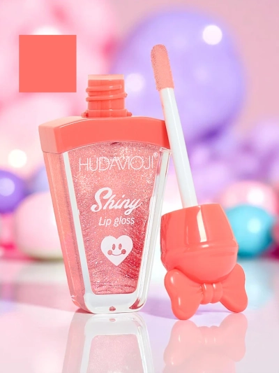 Блиск для губ з блискітками, колір Персиковий