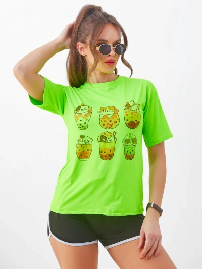 Royalfashion Dámský sportovní set s tričkem a šortkami Kitty Cat