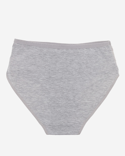 Сірі жіночі бавовняні трусики PLUS SIZE- Нижня білизна