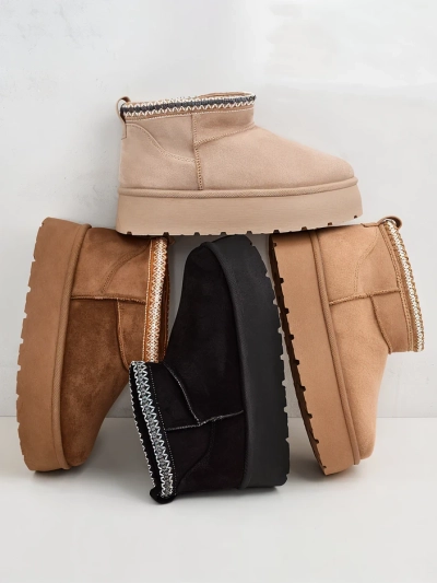 Royalfashion Dámské krátké boty a'la snow boots Xoalla