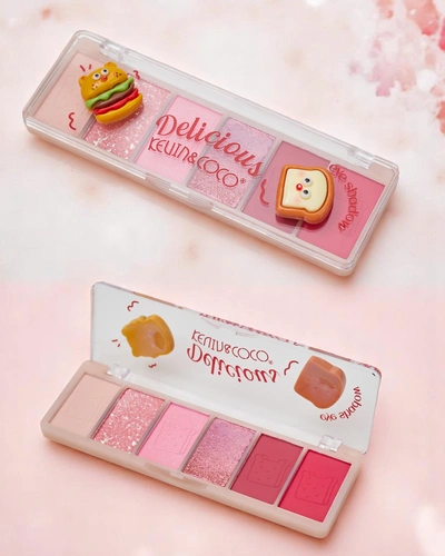 Kevin&Coco Paleta 6 očních stínů s třpytkami Delicious