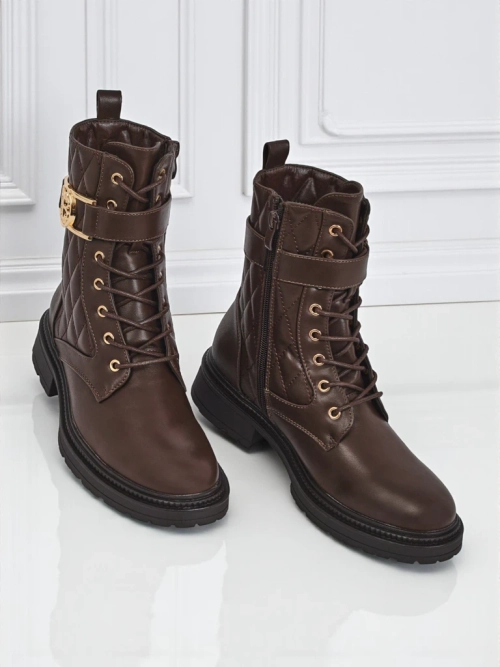 Жіночі стьобані ботильйони з екологічної шкіри Sable Rose