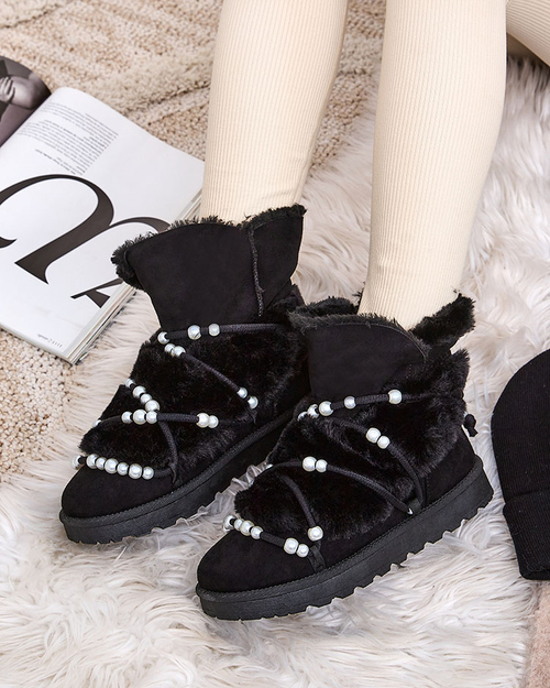 Royalfashion Жіночі снігоступи з перлами Cuvilav