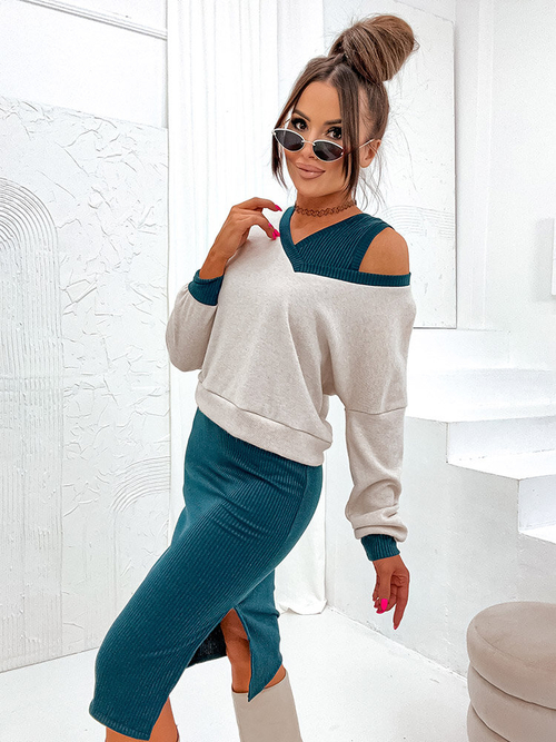 Royalfashion Темно-зелений жіночий повсякденний комплект