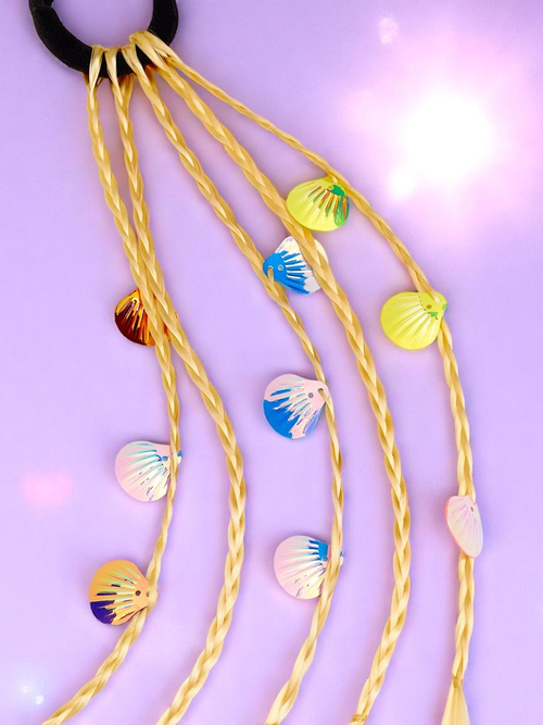 Royalfashion Коси на резинці з мушлями, що кріпляться за допомогою кліпси