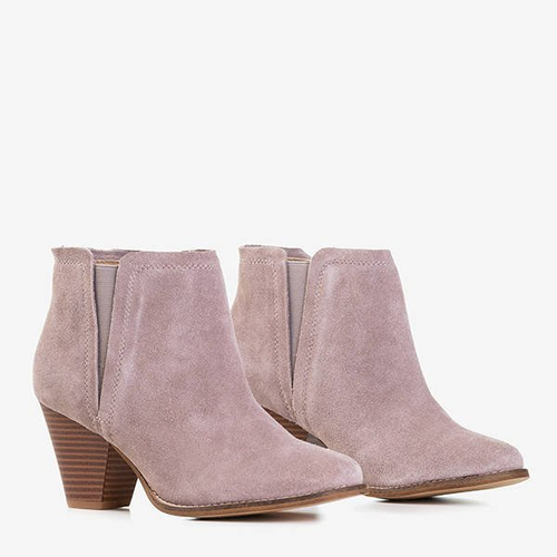 Сірі жіночі ботильйони на підборах Pererra