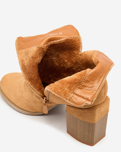 Чоботи Royalfashion Camel жіночі Teascir на шпильці