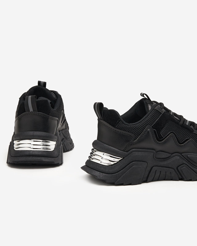 OUTLET Černé dámské sportovní boty tenisky se síťovinou Dewinso - Obuv