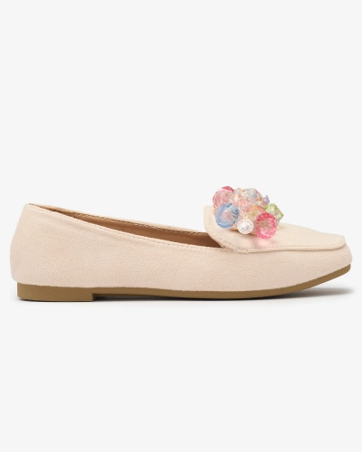 Бежеві жіночі мокасини з екозамші Gepossa- Footwear