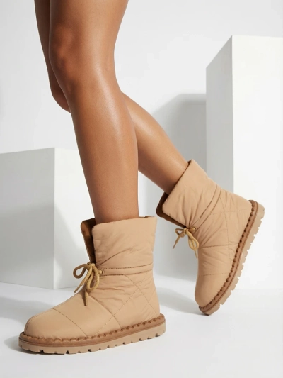 Royalfashion Dámské sněhule v hnědé barvě Nevonsis