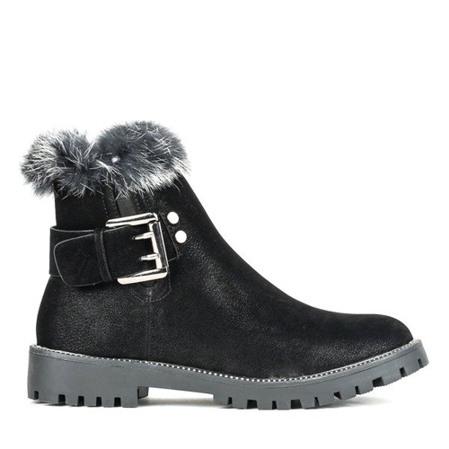 Чорні черевики з хутром Dalia - Взуття