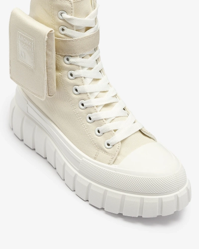 Бежеві жіночі кеди на високій платформі Uprella - Взуття