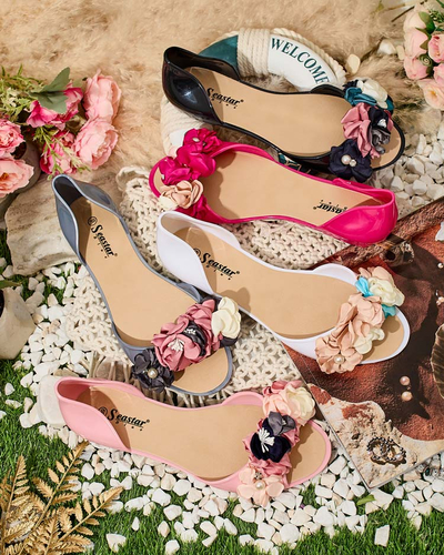Royalfashion Гумові балетки з квіткою Koddies