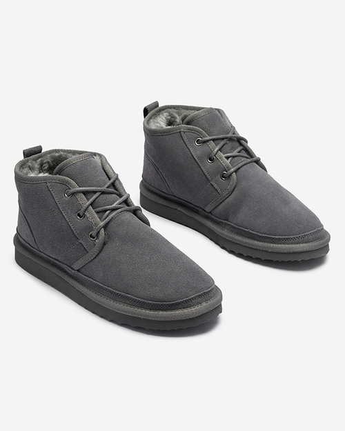 Сірі жіночі утеплені черевики Miusho