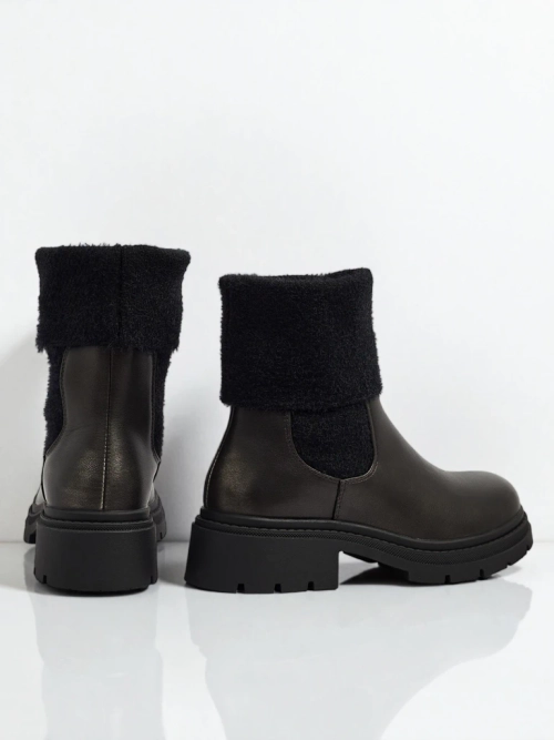 Ботильйони жіночі еко шкіряні з хутром Kesy