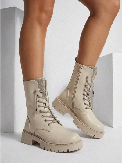 Eko kožené šněrovací dámské boty Farly