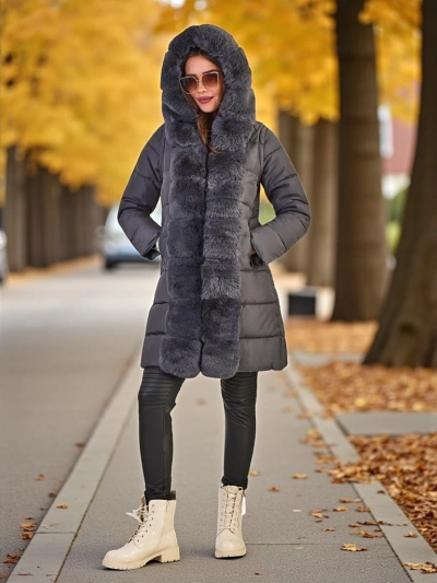 Dámská bunda Royalfashion se zipy a odnímatelnými rukávy