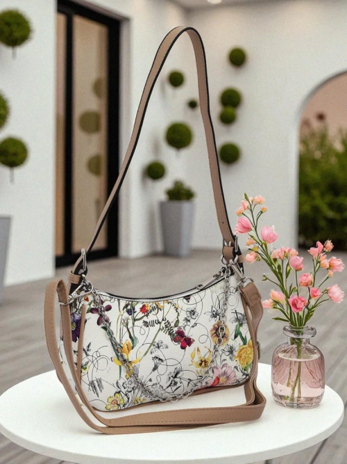 Royalfashion Жіноча маленька сумочка з еко-шкіри з квітковим візерунком Lily Bloom