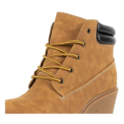 Коричневі ботинки з чорною вставкою Marona - Взуття