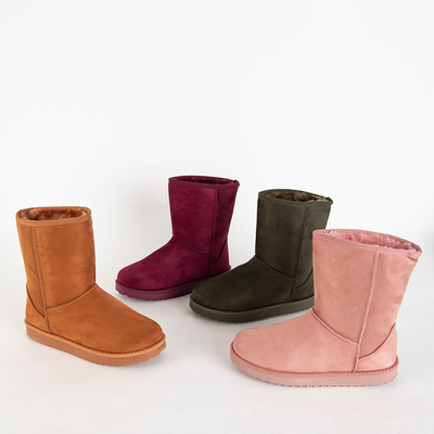 Tmavě zelené hladké sněhule Lesledi - Obuv