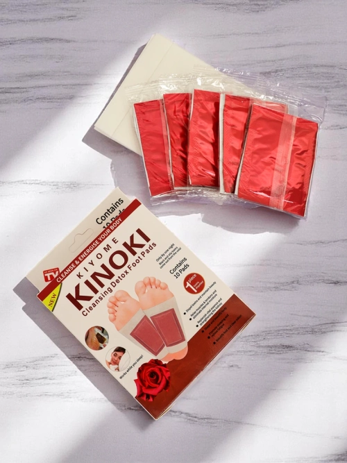 Деткаційні патчі для ніг ДЕТОКС КІНОКІ 10 шт Роза